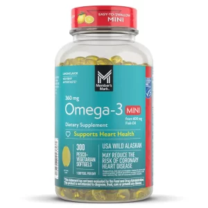 Viên nang mềm dầu cá  360mg Omega-3 from Fish Oil MINI Softgels, 300 ct.