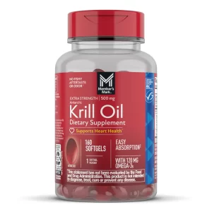 Sản phẩm hổ trợ tim mạch, chống đột quỵ - Extra Strength Antarctic Pure Omega-3 Krill Oil, 500 mg, 160 ct.