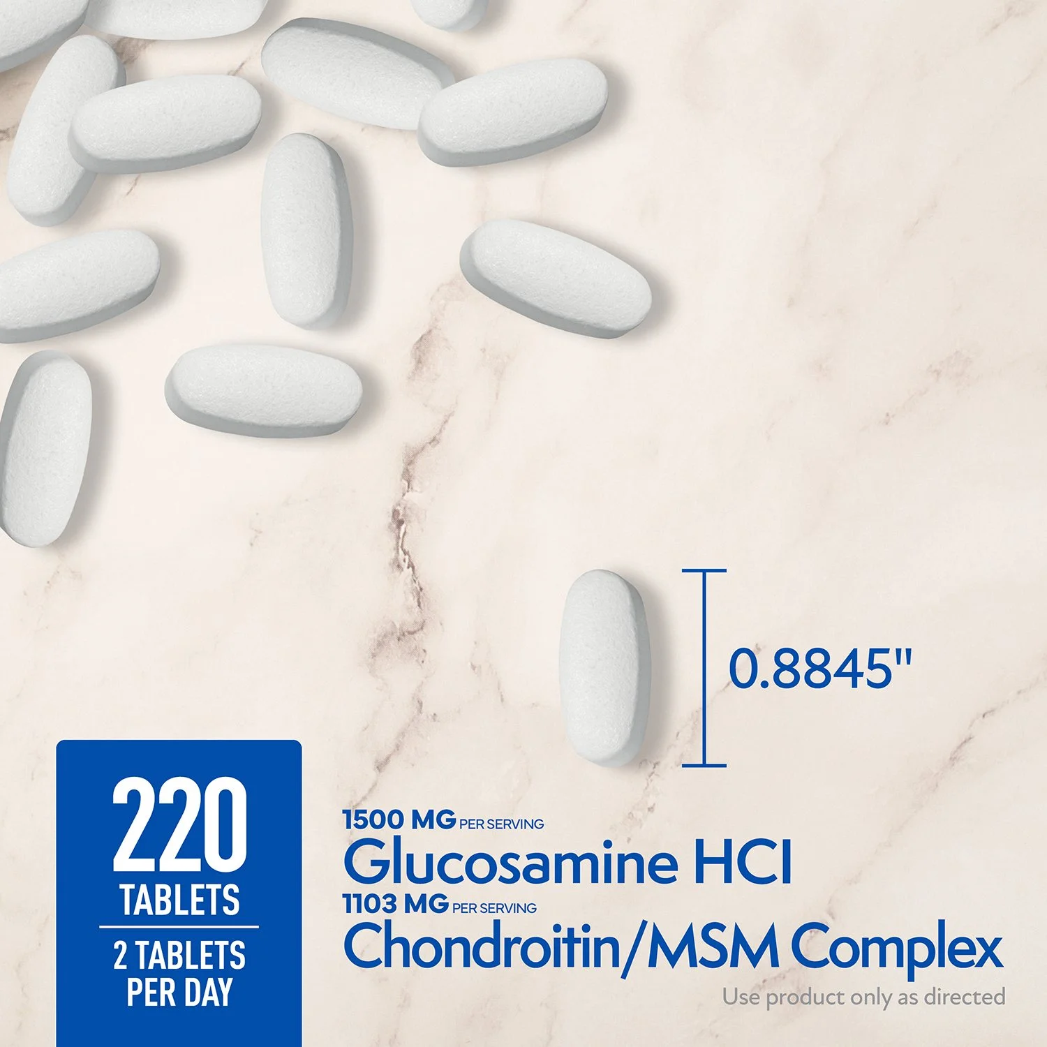 Viên hổ trợ xương, khớp gối, tạo và giử cơ bắp-Glucosamine HCl and Chondroitin/MSM Complex Tablets, 220 ct. - Ảnh 3