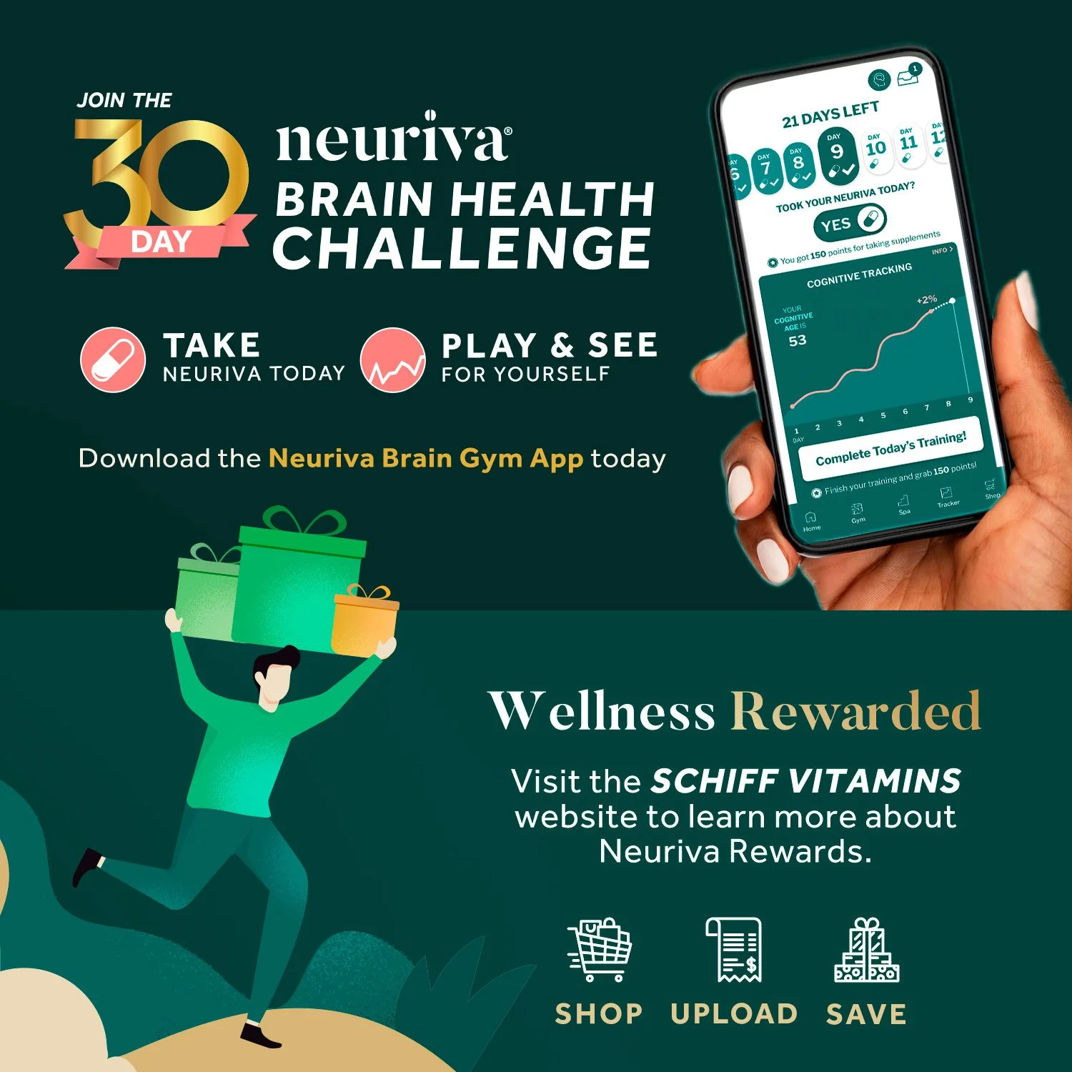 Sản phẩm chuyên về bổ não, chống đột quỵ - Neuriva Original Brain Health Supplement Capsules, 45 ct. - Ảnh 4