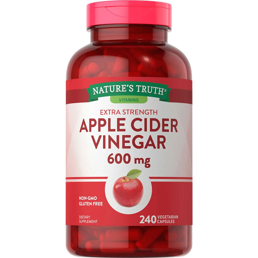 Viên nang giấm táo Nature's Truth 600 mg hổ trợ tiêu hóa giảm cân, đẹp da và tóc , cường độ cao, 240 viên.