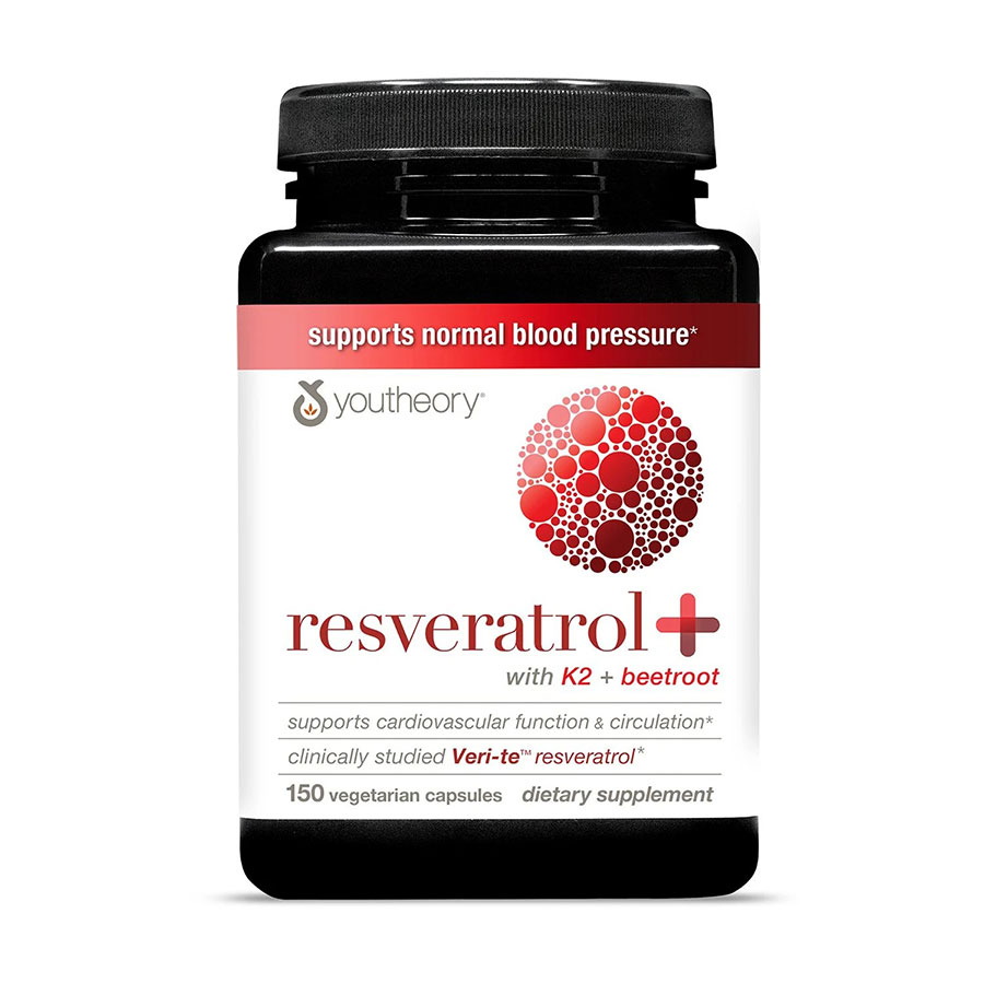 Youtheory Resveratrol+ hổ trợ tim mạch, huyết áp và tuần hoàn máu- 150 viên.