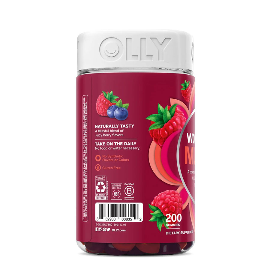 Kẹo dẻo cung cấp đủ lượng Vitamin, giúp đẹp da, tóc , sức khỏe cho phụ nữ OLLY, 200 viên. - Ảnh 2