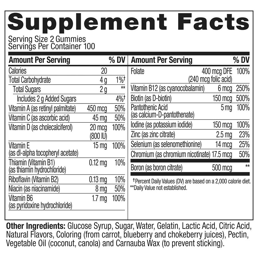 Kẹo dẻo cung cấp đủ lượng Vitamin, giúp đẹp da, tóc , sức khỏe cho phụ nữ OLLY, 200 viên. - Ảnh 9