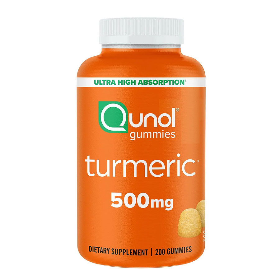 Kẹo dẻo điều trị viêm mản tính và phục hồi khớp xương mệt mỏi, Qunol Turmeric Curcumin Complex siêu hấp thụ, 200 viên