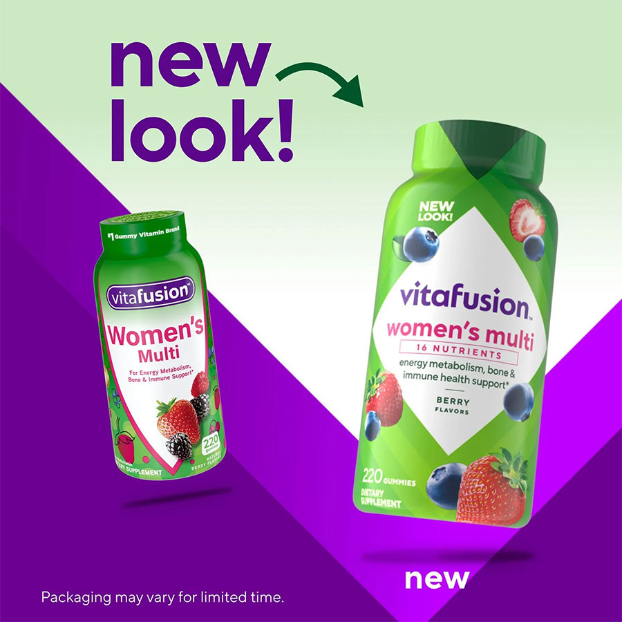 Kẹo dẻo cung cấp đủ lượng vitamin cần thiết hàng ngày, làm khỏe xương, tóc, giúp trẻ da - Vitafusion dành cho phụ nữ, 220 viên. - Ảnh 4